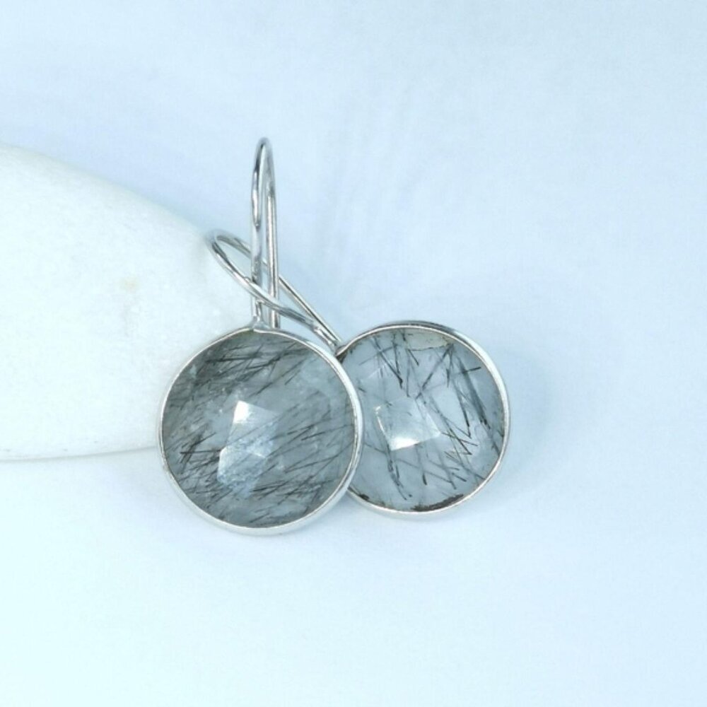 Rutilated Quartz drop earrings in Sterling Silver 🆕